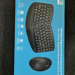 Adesso Wireless Ergonomic Mini Wireless Keyboard & Mouse