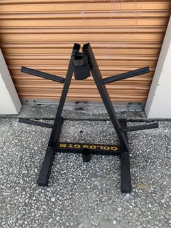 Standard or Olympic Weight Plate Tree / Rack w/ Bar Holder