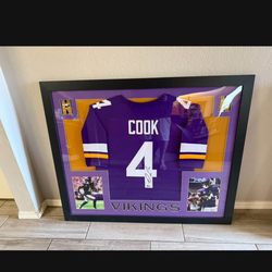 Dalvin Cook autographed jersey custom framed