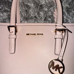 michael kors jet set purse powder blush Soft pink Crossbody Handbag Adjustable