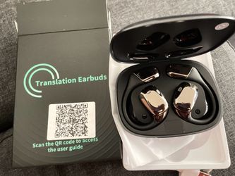 Open Ear Wireless Translation Earbuds with 77 Languages & 62 Accents, 3-in-1 Bluetooth Earbuds with Powerful Clear Sound, No Subscription Al Translato