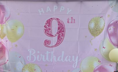 Backdrop - Happy 9th Birthday