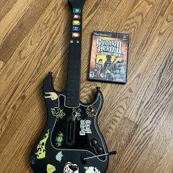Guitar Hero Kramer Striker Controller And Guitar Hero 3 Game For PS2