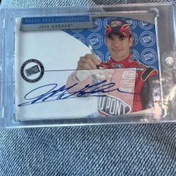Jeff Gordon Autographed Card
