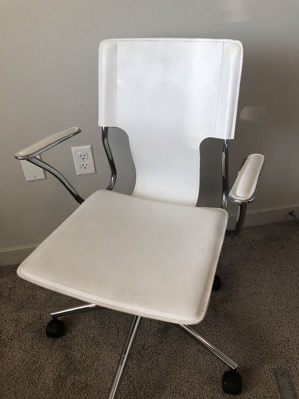 Cb2 White Leather Desk Chair For Sale In Anaheim Ca Offerup