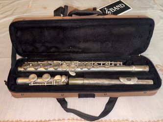 Eldon Silver Flute with Case and Cleaning Accessories Great Condition Used