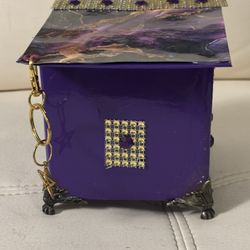 Royal Amethyst & Gold Marble Gift Box