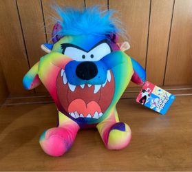 Looney Tunes Taz Tie-Dye Plush with Tags 10 inch