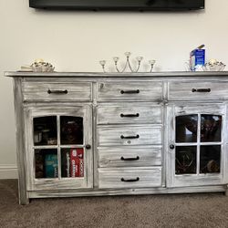 Rustic White Tv Stand 