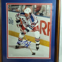 Autographed Wayne Gretzky New York Rangers Hockey Picture
