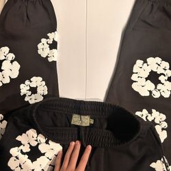 Sweatpants, black and white, large 