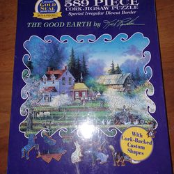 Bits & Pieces The Good Earth 570 Pc Puzzle Cork-Backed Custom Shapes Brand New
