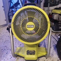 RYOBI 18V 12 in. Whisper Series Misting Fan