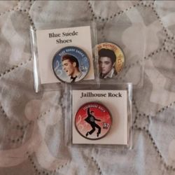 Mint Condition Elvis Presley Collectible Coins.