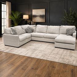 Large Ivory Sectional Sofa
