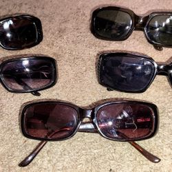 5 Pair Lot Vintage Designer Sunglasses 
