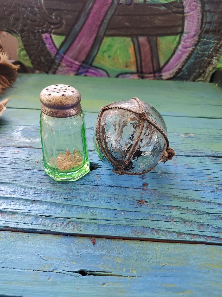 Japanese Fishing Float 3" Diameter With Original String And Tar Residue Intact