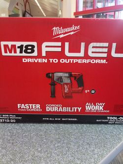 New Milwaukee M18 Fuel 1in. Sds Plus Rotary hammer
