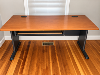 4 FT Office Desk with Matching 3-Drawer Filing Cabinet