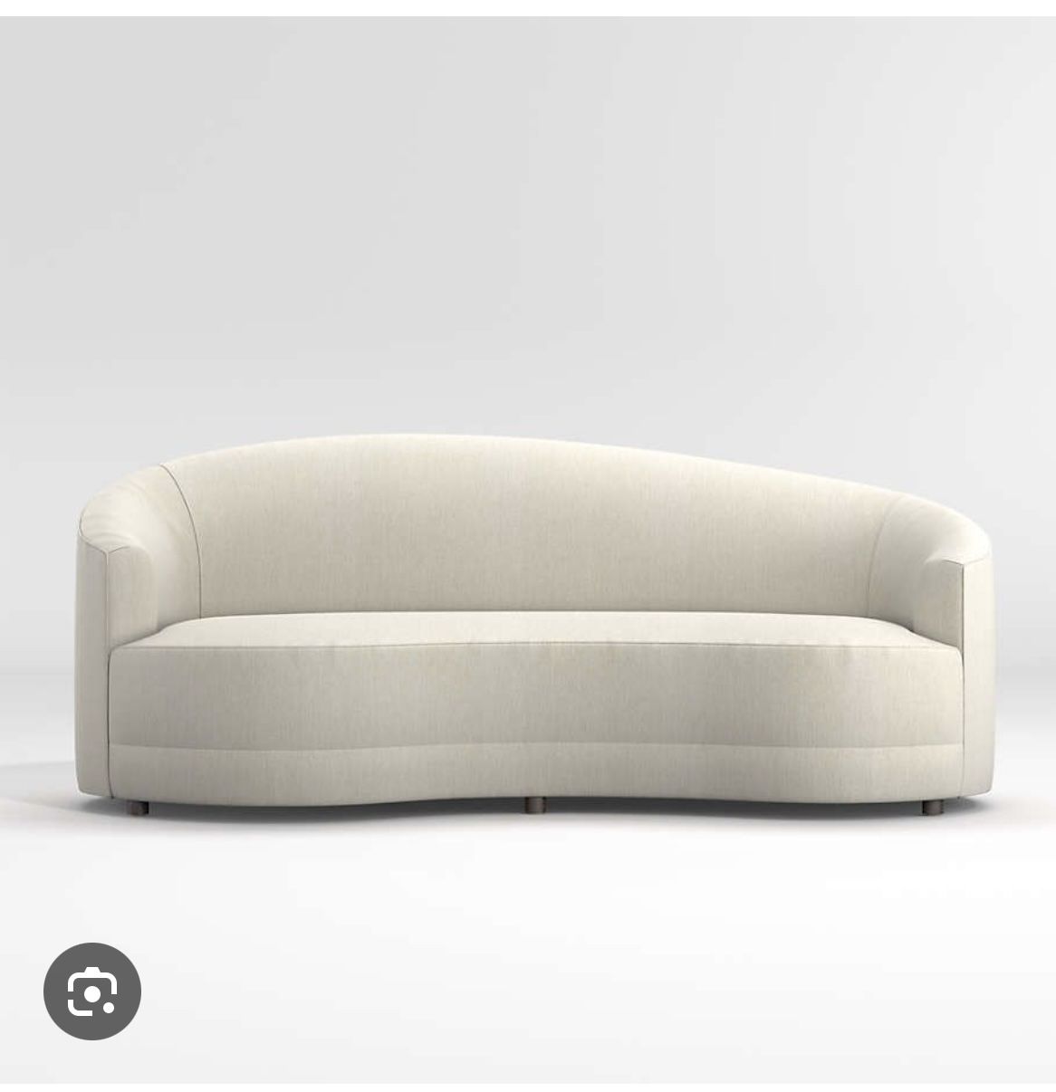 Crate and Barrel Curved Sofa