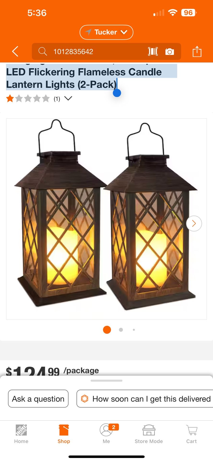 14 in. Antique Copper Garden Hanging Solar Lantern, Waterproof LED Flickering Flameless Candle Lantern Lights (2-Pack)