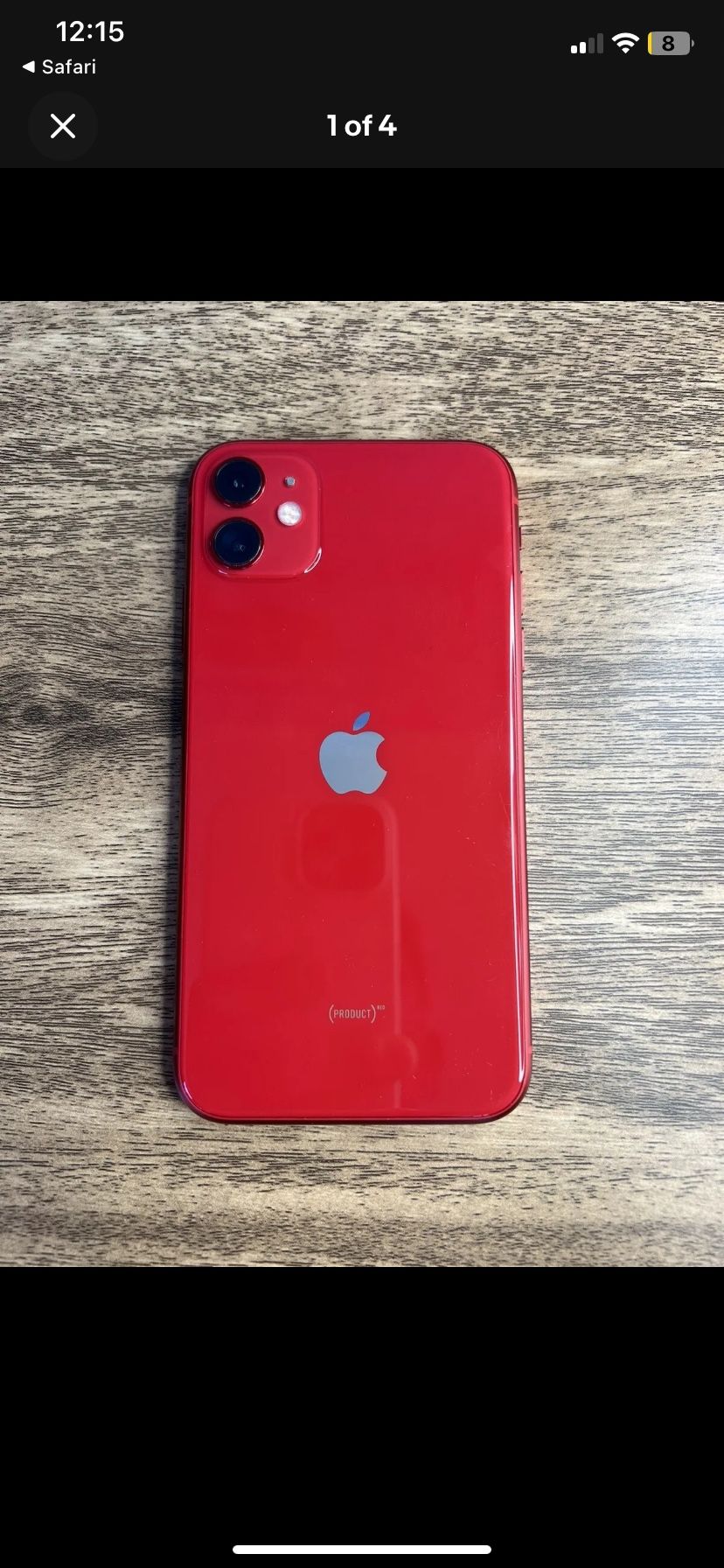 APPLE iPhone 11 Red Carrier UNLOCKED 64GB