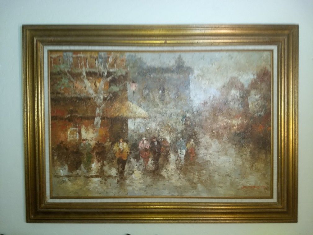 Edward Barton original oil painting.