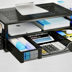 2 Tier Metal Computer Stand