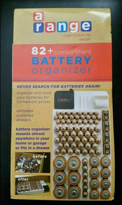 82 Battery Organizer with Removable Tester