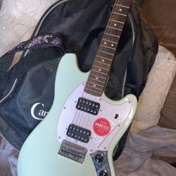 Squier Mustang Electric Guitar & Rogue Acoustic Guitar 