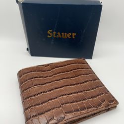 STAUER Genuine Leather Crocodile Embossed Wallet 21036