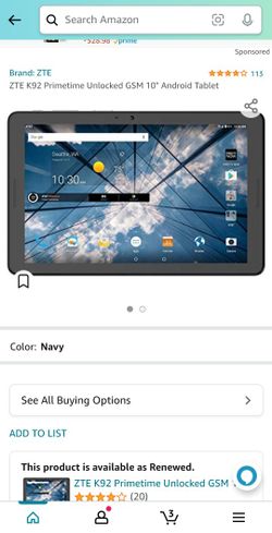 ZTE K92 AT&T 10 Inch Tablet