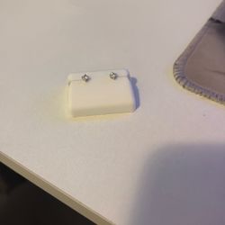 Moissanite Stud Earrings - 925 Sterling Silver
