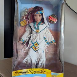Porcelain Native American Doll