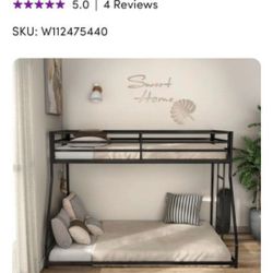 Brand New! Metal Twin Over Full Bunk Bed

