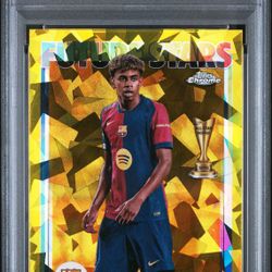 2024 Topps Sapphire Lamine Yamal Yellow #27 /75 FC Barcelona PSA 9