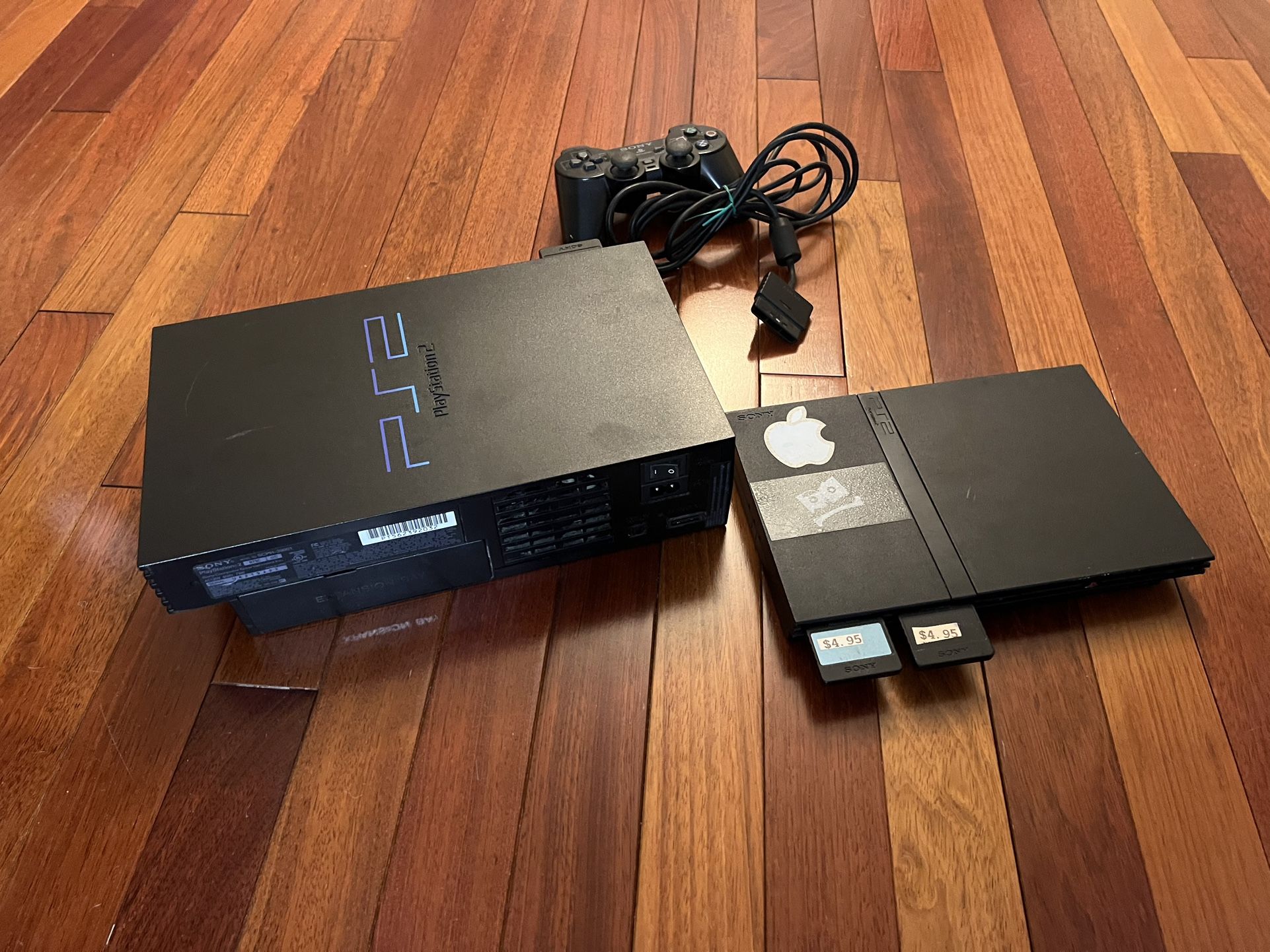 Sony PlayStation 2 BUNDLE PS2 Console Slim Black Bundle SCPH-70001 & SCPH-39001
