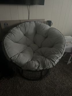 Big Grey Papasan Chair