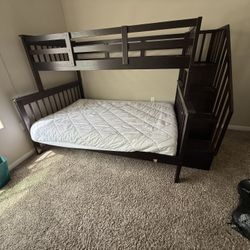 Bunk Bed Frame With Bookcase 