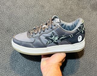 A Bathing Ape Bape Sta ‘Text Code Camo Charcoal’ 2022 (Sz 7M)