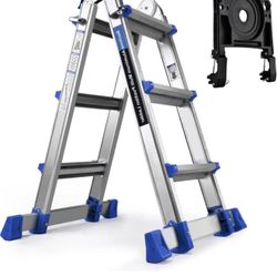 HBTower A Frame 3 Step Extension Ladder,11Ft 