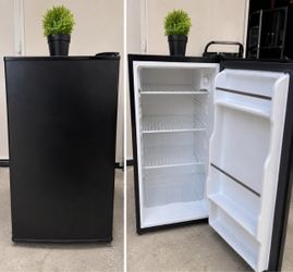 Black Mini Fridge w/ Freezer – Clean & Ready to Use