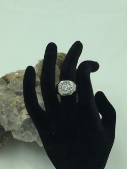 925 STER Silver CZ Men’s Ring 10.5