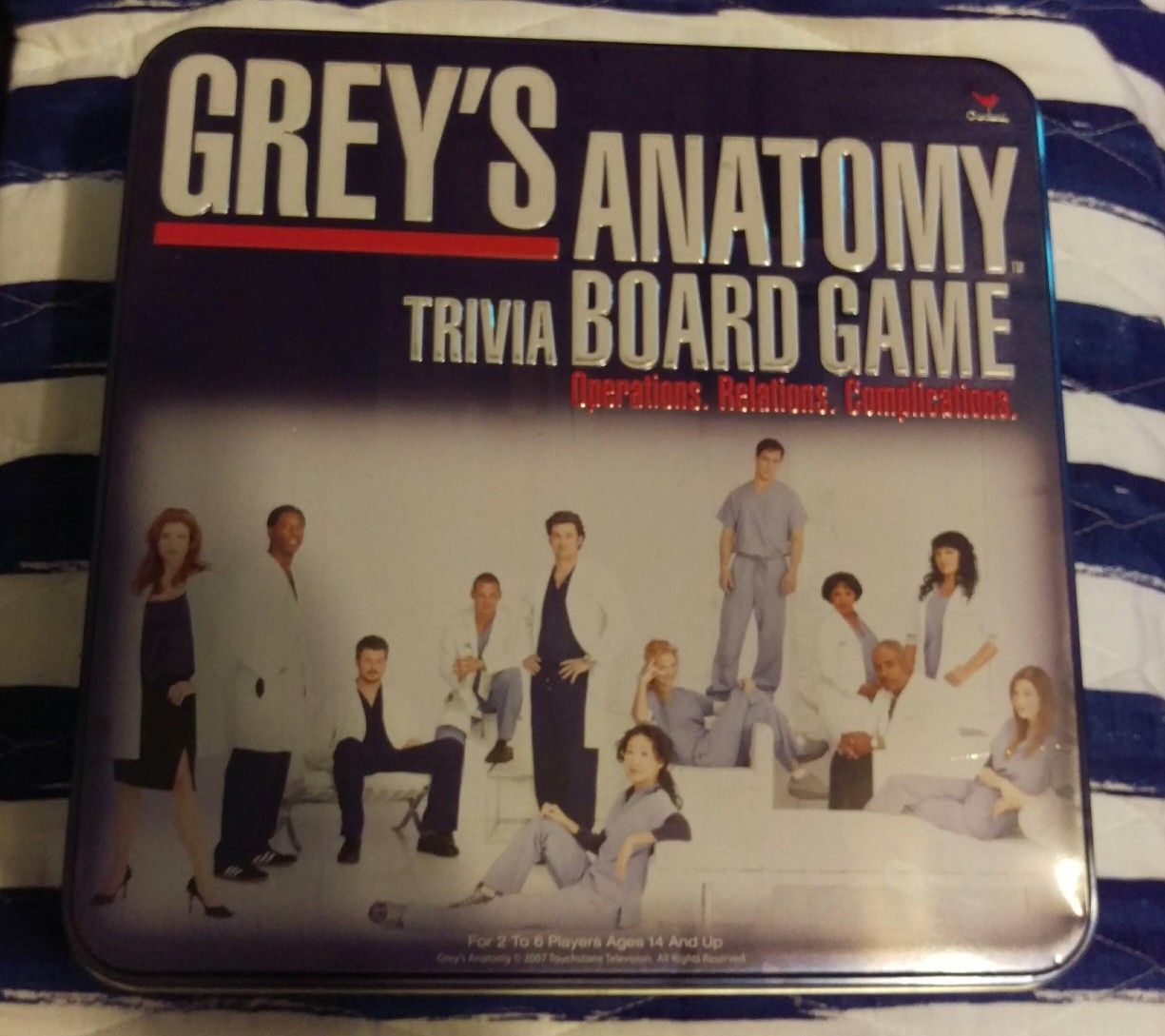 Greys Anatomy Trivia Board Game
