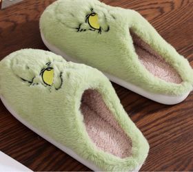 Grinch Plush Slip-On Slippers