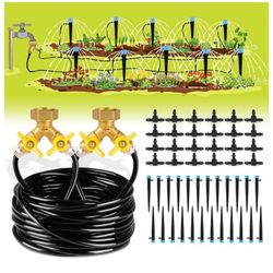  100ft Drip Irrigation Kit Plant Watering System 8x5mm Blank Distribution Tubing DIY Automatic Irrigation Equipment Set for Garden Greenhouse Flower B