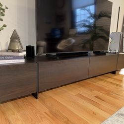 Rupesh Tv stand that fits up to 88” TVs with storage