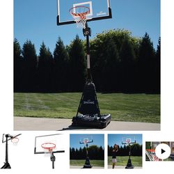 Spalding 54” Momentous EZ Assembly Arena View portable basketball hoop