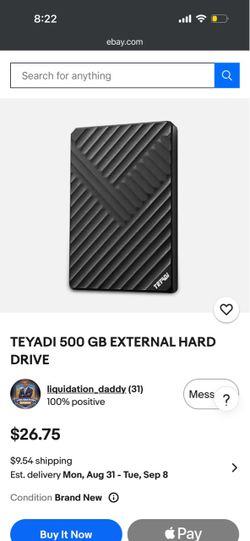 TEYADI 500 GB EXTERNAL HARD DRIVE