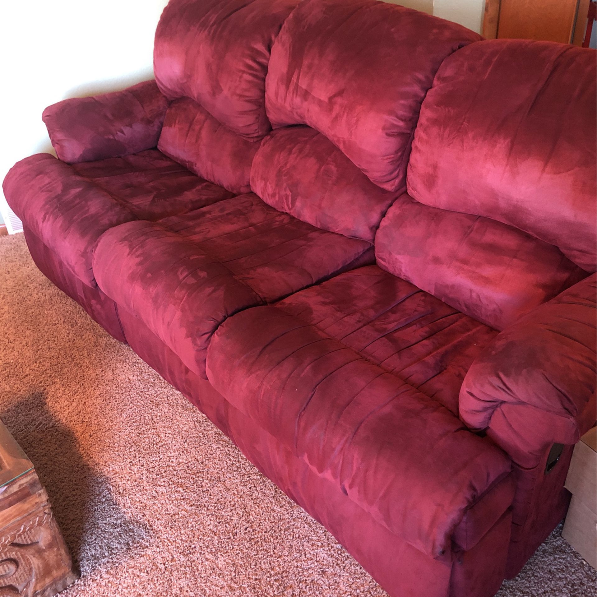 Couch And Love Seat Recliner Set